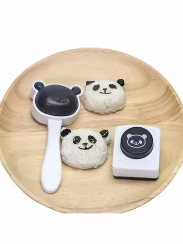 1 Set Japanese Bento Panda Sushi Mold Kit with Seaweed Nori Punch Creative Sushi Maker Mold Kitchen Rice Mold Set YY008