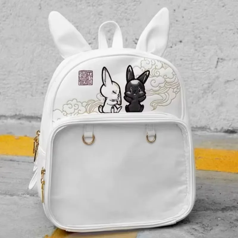 

Hot Sale Mo Dao Zu Shi Animation Surroundings Wei Wu Xian Lan Wang Ji Rabbit Double Shoulder Pain Bag Girl'S Birthday Gift
