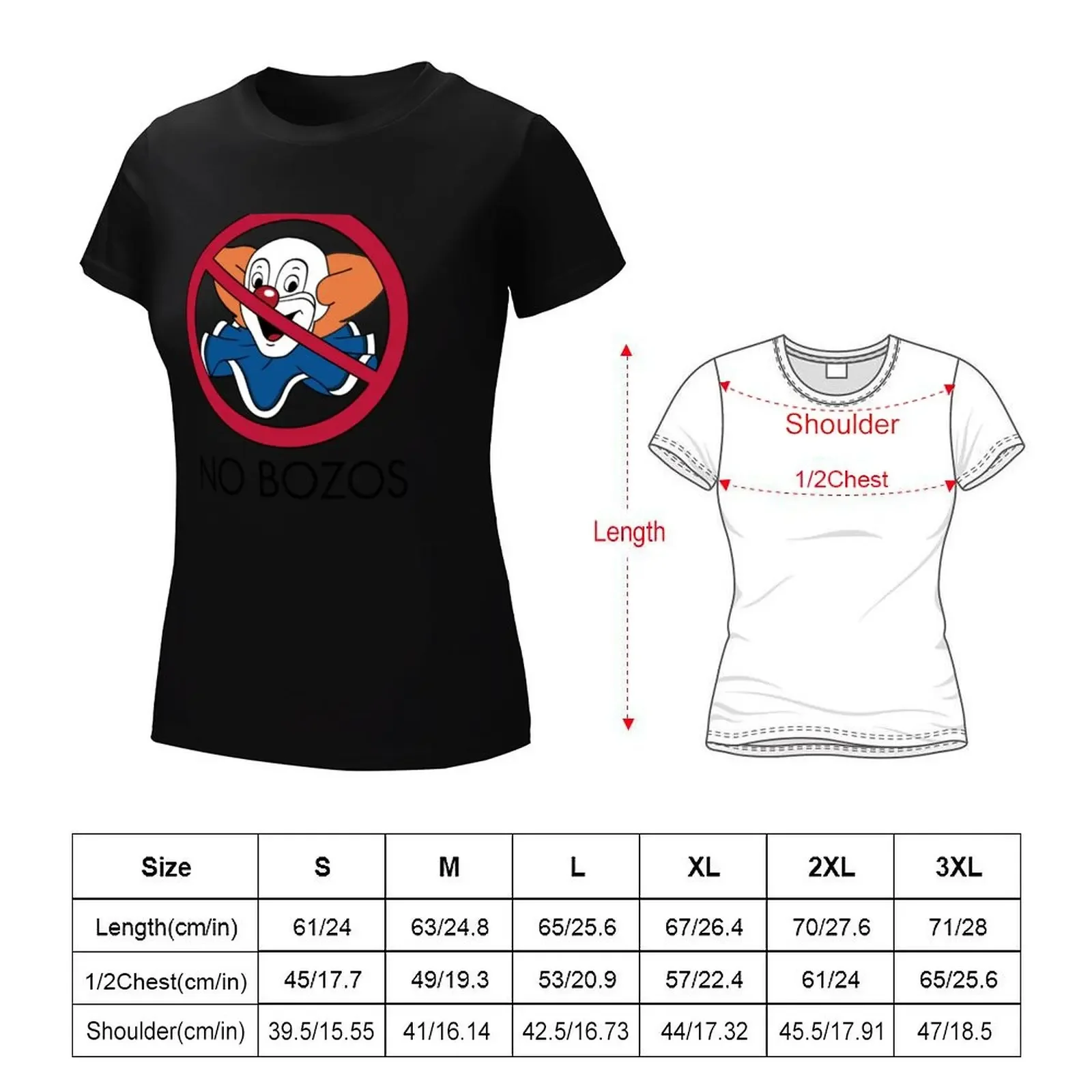 No Bozos Gift Halloween Day, Thanksgiving, Christmas Day T-Shirt korean fashion female summer tops Woman clothes