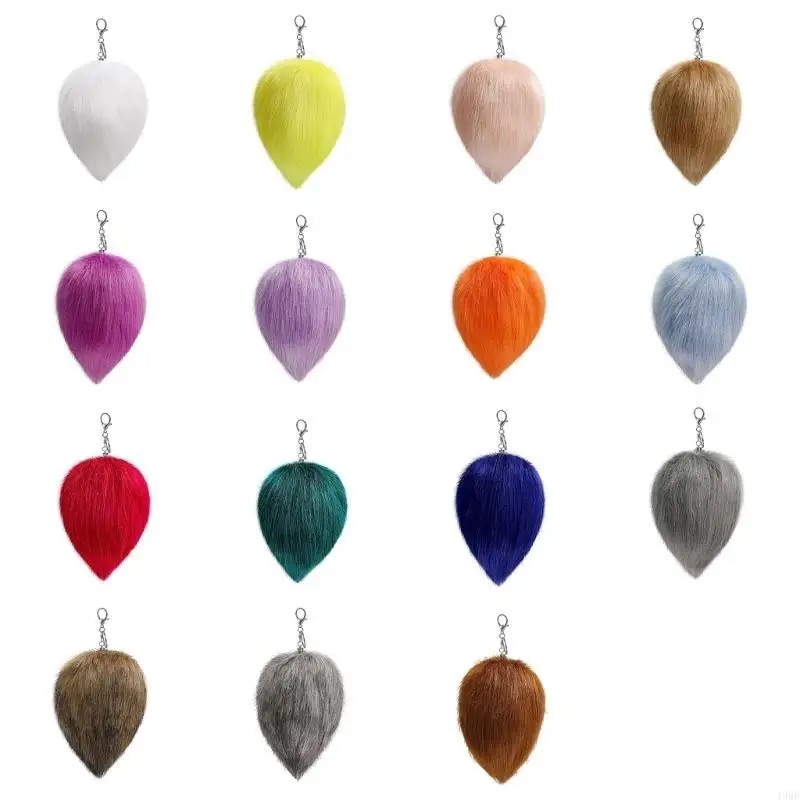 49mfぬいぐるみチャームキーチェーンアニマルテールペンダントキーチェーンキーホルダー財布チャームキーチェーン装飾キーリングペンダント