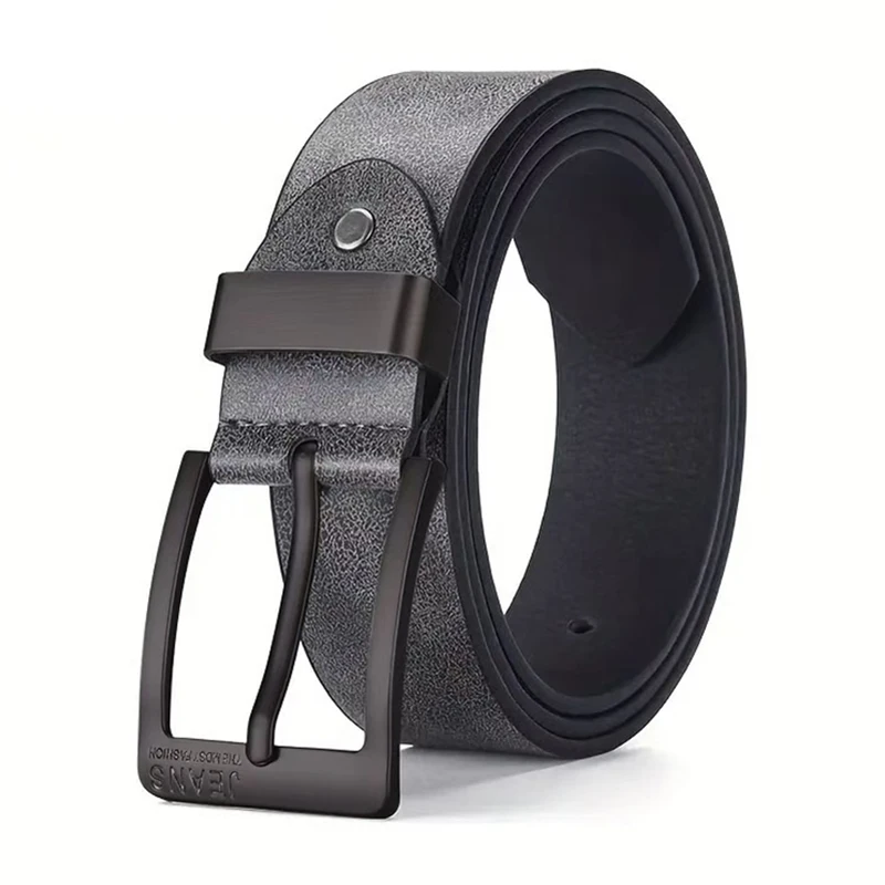 New Men's High-Quality PU Leather Metal Pin Buckle Leisure Business Waistband Fashionable Male Accessory Designer Belt_maomaolike.com
