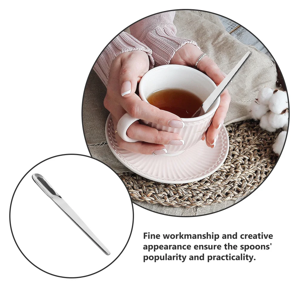 

6pcs Mini Coffee Spoons Stainless Steel Stirring Spoon For Tea Espresso Dessert Jam Ice Cream Kitchen Supplies Mixing Tool