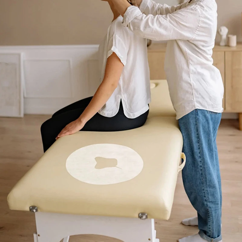 50Pcs Disposable Massage Table Sheets Headrest Pads Face Pillow Cover Cushion Cover Massage Face Cradle Table Head Rest Covers