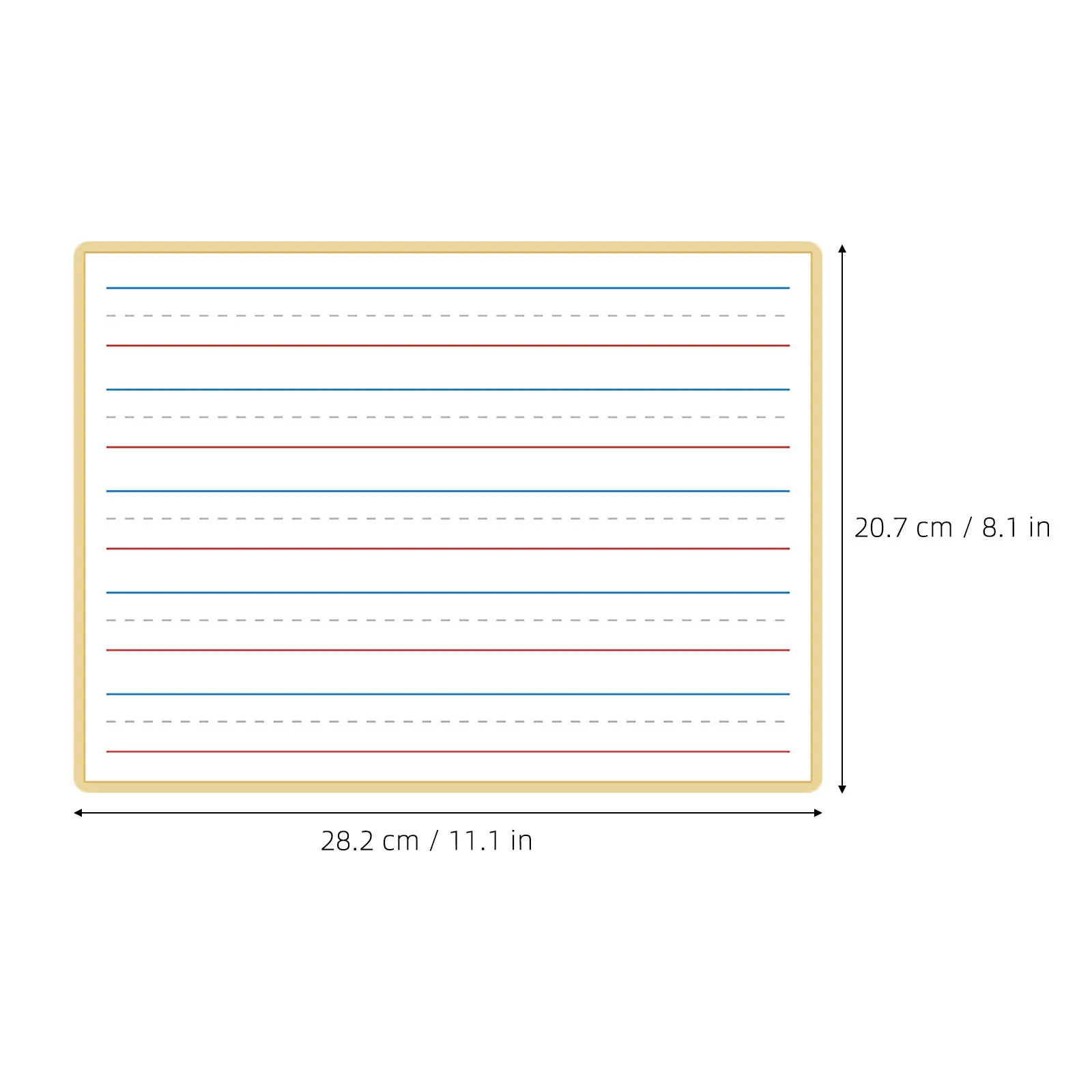 10pcs Small Dry Erase Board with Lines for Kids Double Sided Mini White Board Learning Aid Cards for Students Classroom Practice