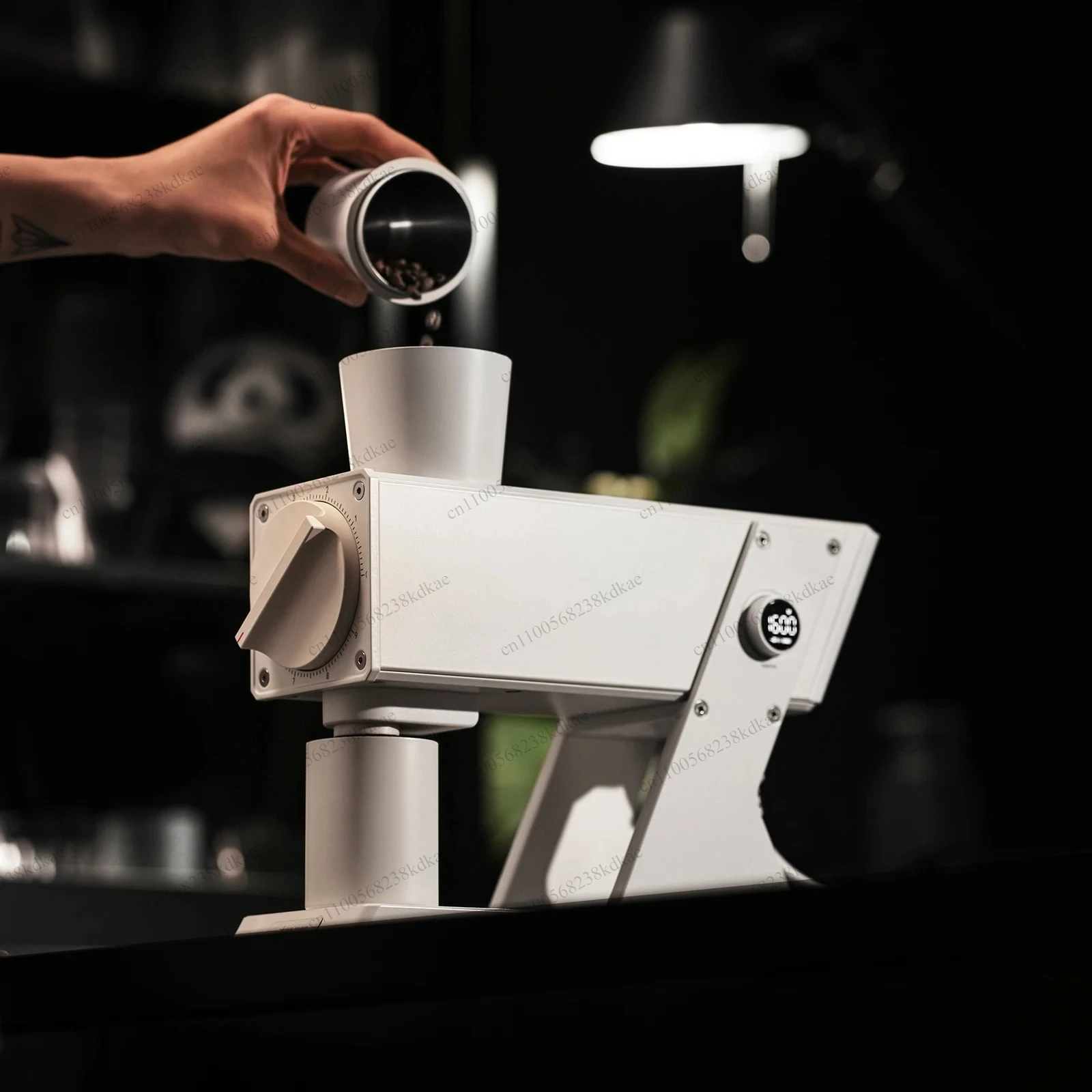90 Stepless Adjust Flat Burr Coffee Grinder Electric Mill For Household Cafe Espresso Filter Coffee Brewing Accessory