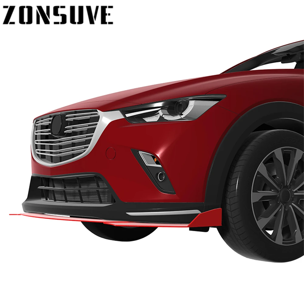 

For Mazda CX-3 2014--2024 Year Splitter Front Bumper Lip Spoiler Body Kit Accessories