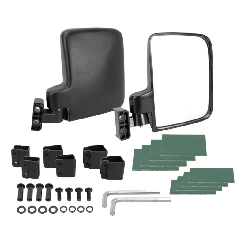 M76E Golfwagen-Seitenspiegel-Kit mit verstellbarem Spiegelpaar und Hardware – Detail 1