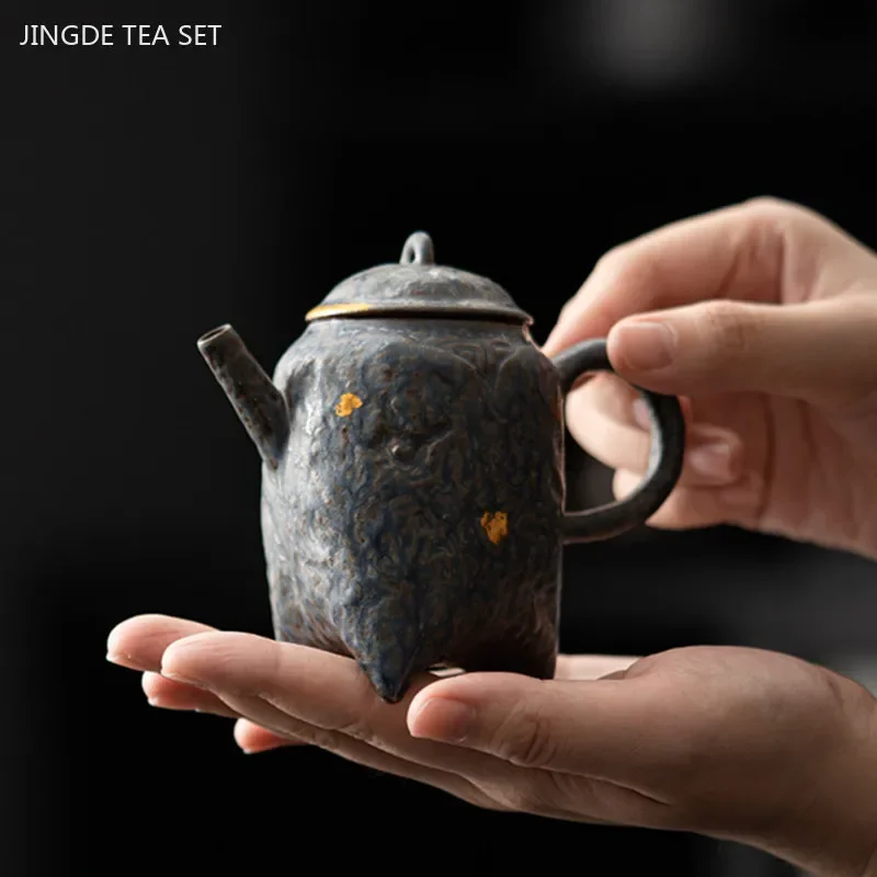 

150ml Antique Rough Pottery Teapot Chinese Dehua Ceramic Tea Pot Household Handmade Filter Teaware Customized Beauty Tea Infuser