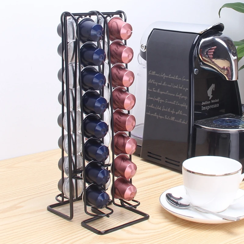 Modern Metal Wire Coffee Capsule Holder for Creative Vertical Coffee Pod Stand Capsule Holder Easy to Use Coffee Lover DropShip