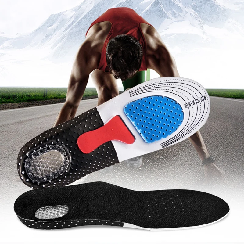 Cuttable Silicone Insoles For Feet Man Women Orthopedic Insoles For Shoes Sole Mesh Deodorant Breathable Sport Running Shoe Pads