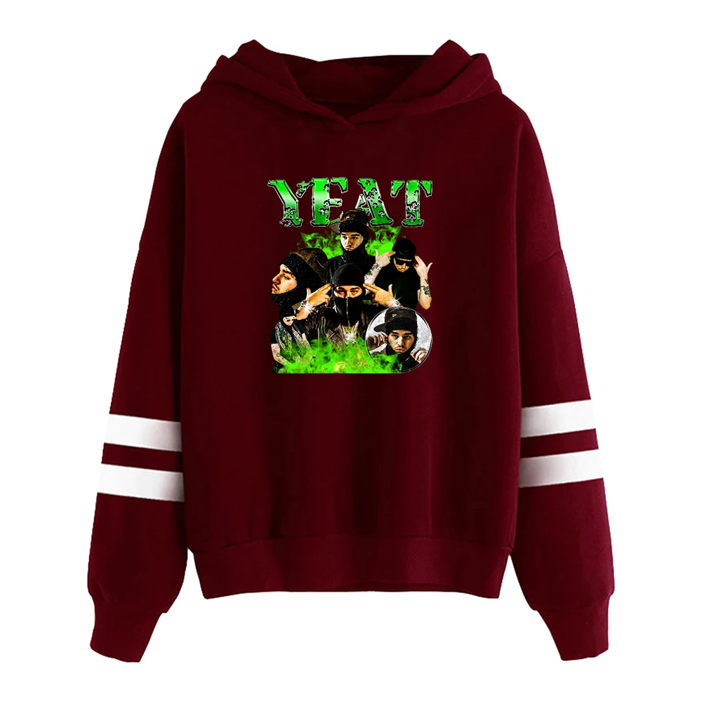 Yeat Rapper Hoodie 2 Alive Tour Vintage Merch Parallel Bars Sleeve Streetwear Women Men Hooded Sweatshirt 2023 Hip Hop Clothes