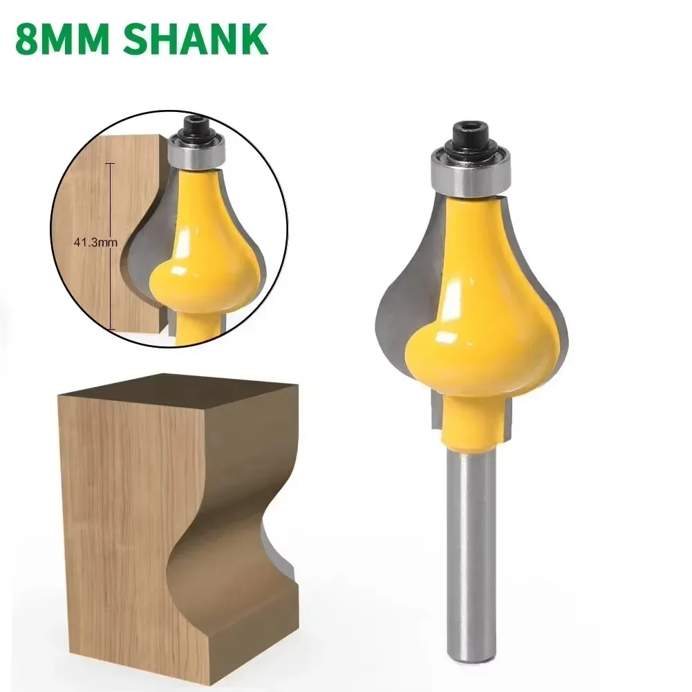 

1 шт., 8 мм, фреза с хвостовиком, набор фрез для резьбы по дереву, перила, набор бит-стандартный/флейтовый нож, шиповый резак для деревообрабатывающих инструментов