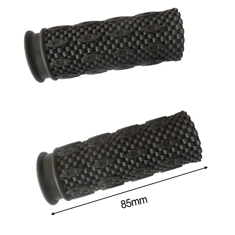 2pcs 85mm Oxford Black Grip Shift Twistgrip Bar Bike / Cycle Handlebar Grips Rubber Black Bicycle Parts 150g/set For Bike