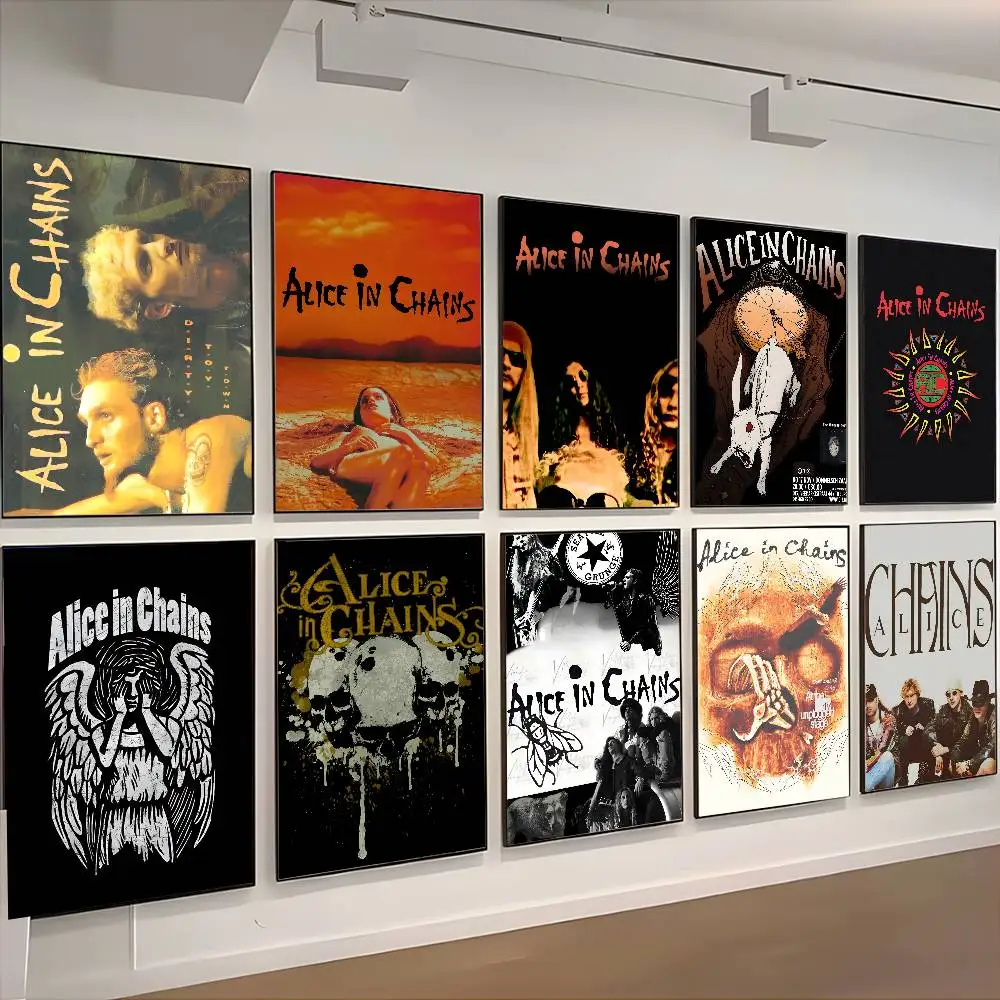 1PC Band Alice in Chains Singer Poster HD art sticky wall waterproof home living room bedroom bar aesthetic decoration