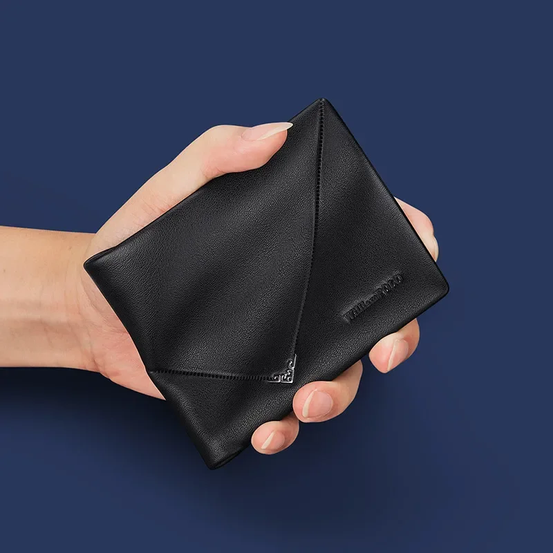 Wallet Men's Short Genuine Leather Wallet Men's Fashion Simple Card Bag Head Layer Cowhide Coin Purse Wholesale WILLIMAPOLO