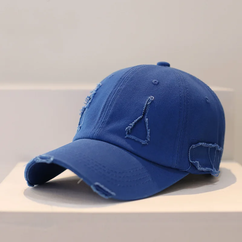 Vintage-Papa-Mütze aus gewaschener Distressed-Baumwolle, verstellbare Baseballkappe im Y2K-Stil, Polo-Trucker-Kappe, Kopfbedeckung – Detail 8