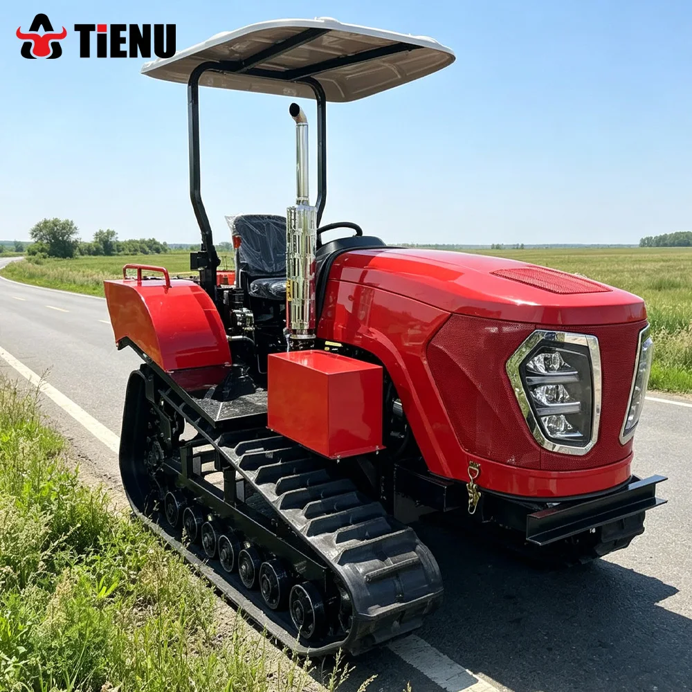 The Export Type Amphibious Tracked Tractor Is Equipped With Wide Anti Sinking Rubber Tracks And Has A High Ground Clearance