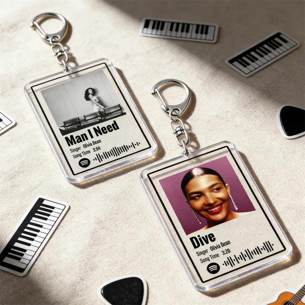 Popular Singer Olivia Music Keychains for Women Accessories Bag Man I Need Messy Dive Artist Dean Song Keying Jewelry Fans Gifts