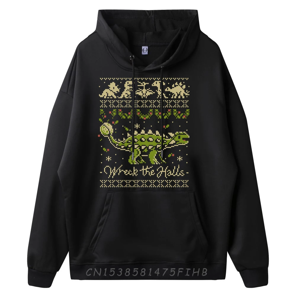 Ankylosaurus Dinosaur Christmas Sweater Sweatshirts For Men Anime Design New In Hoodies & Sweatshirts Long Sleeve