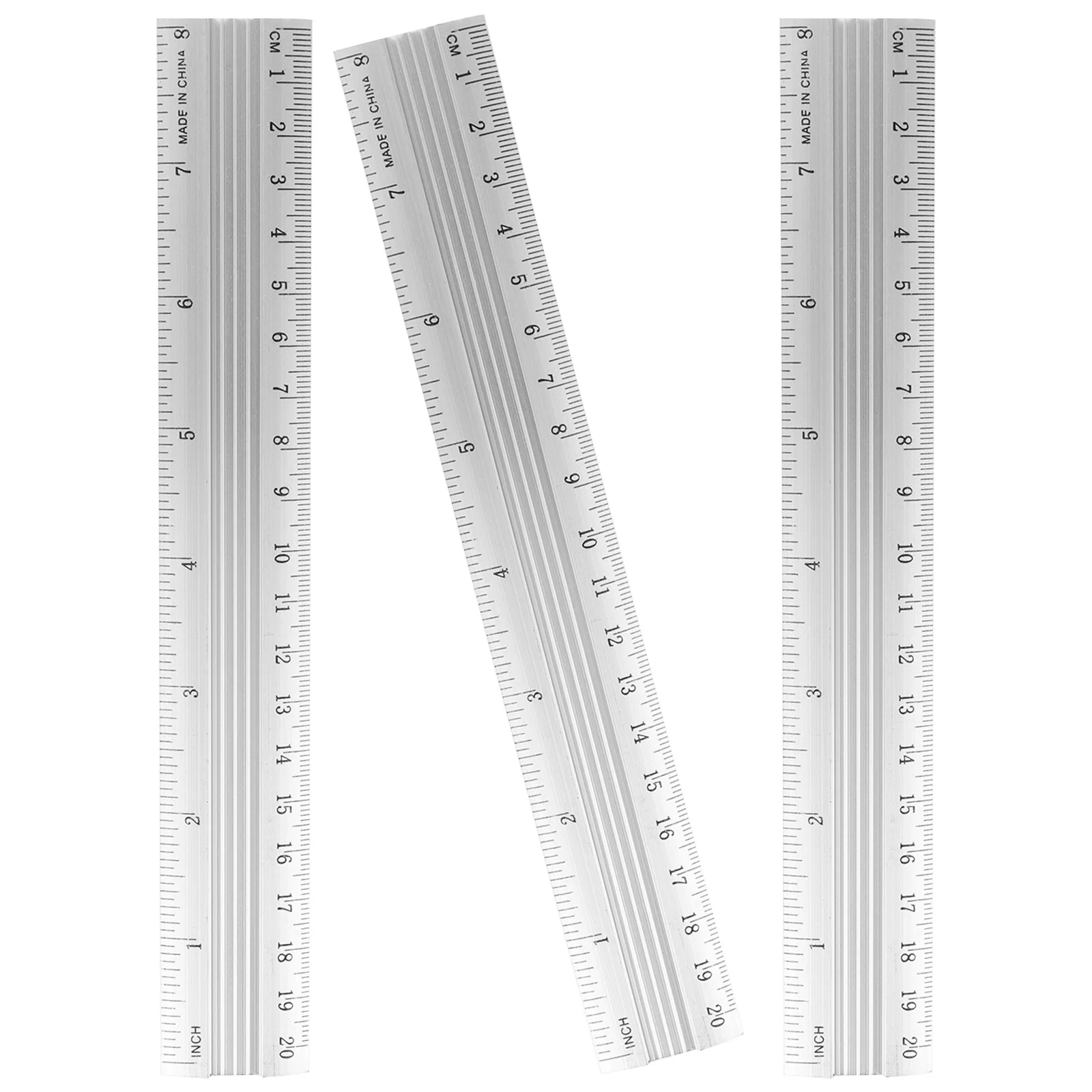 

3Pcs Aluminum Alloy Ruler Set Portable Drawing Measuring Tools Office Supply Professional Drafting Equipment for Architects