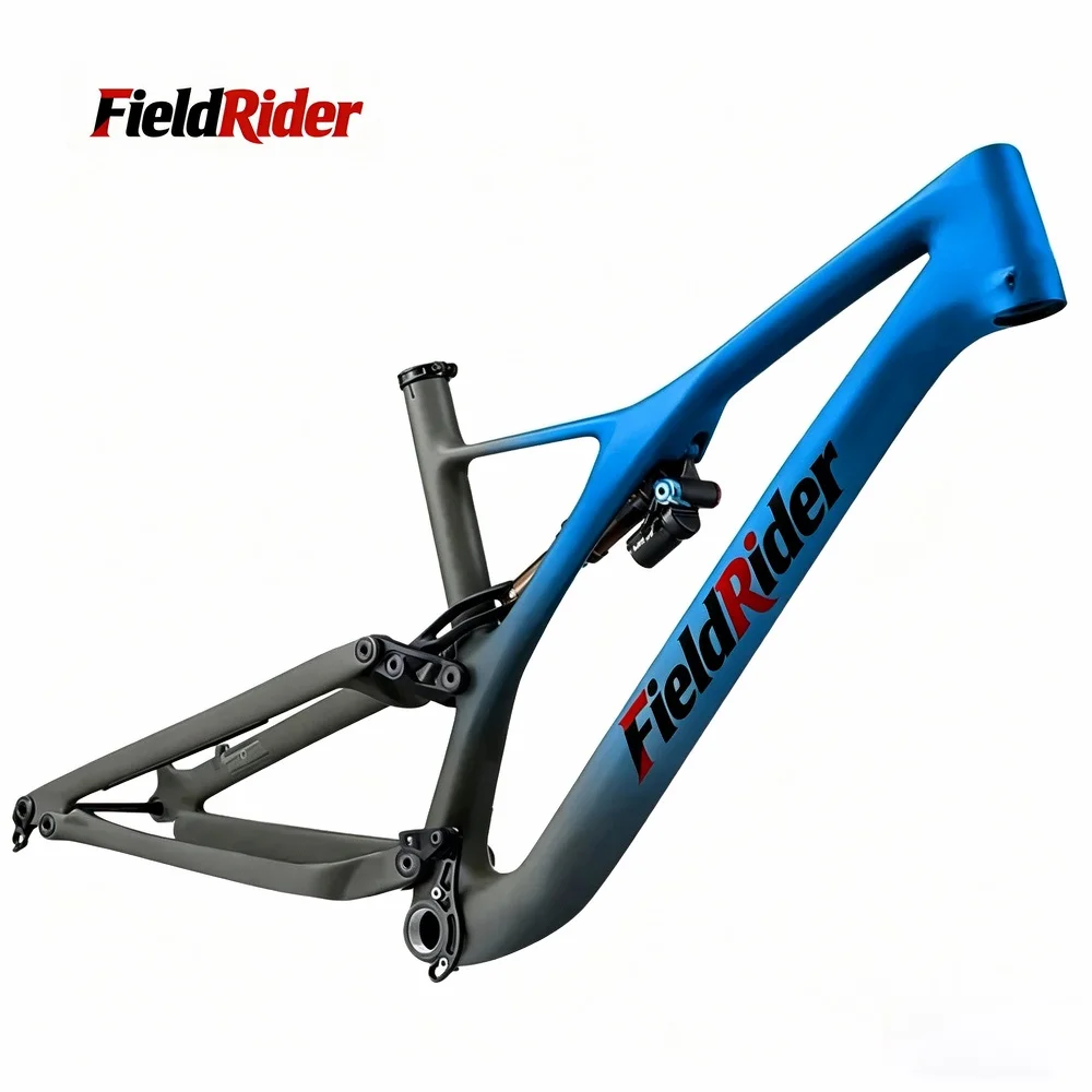 M018 Full Suspension Carbon MTB Frame 29er 26inch Mixed Tire T1100 Toray Carbon BSA 148x12mm Thru Axle XC Trail Frameset