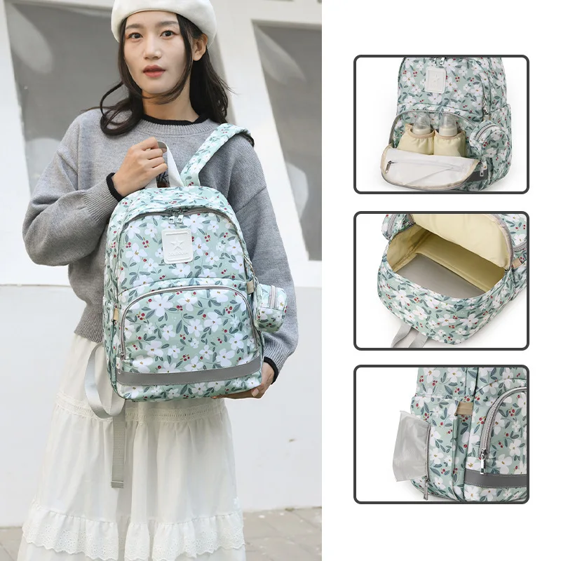 Mommy Bag, Backpack, Waterproof Storage Bag Mommy Bag Paper Drawstring Multifunctional Mother and Baby Outdoor Bag