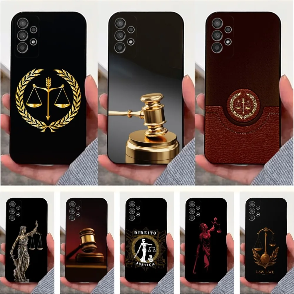 Law Lawyer Judge Phone Case For Samsung S25,S24,S23,S22,S20,S21,S10,Ultra,Plus,Lite,FE,Soft Silicone Black Cover