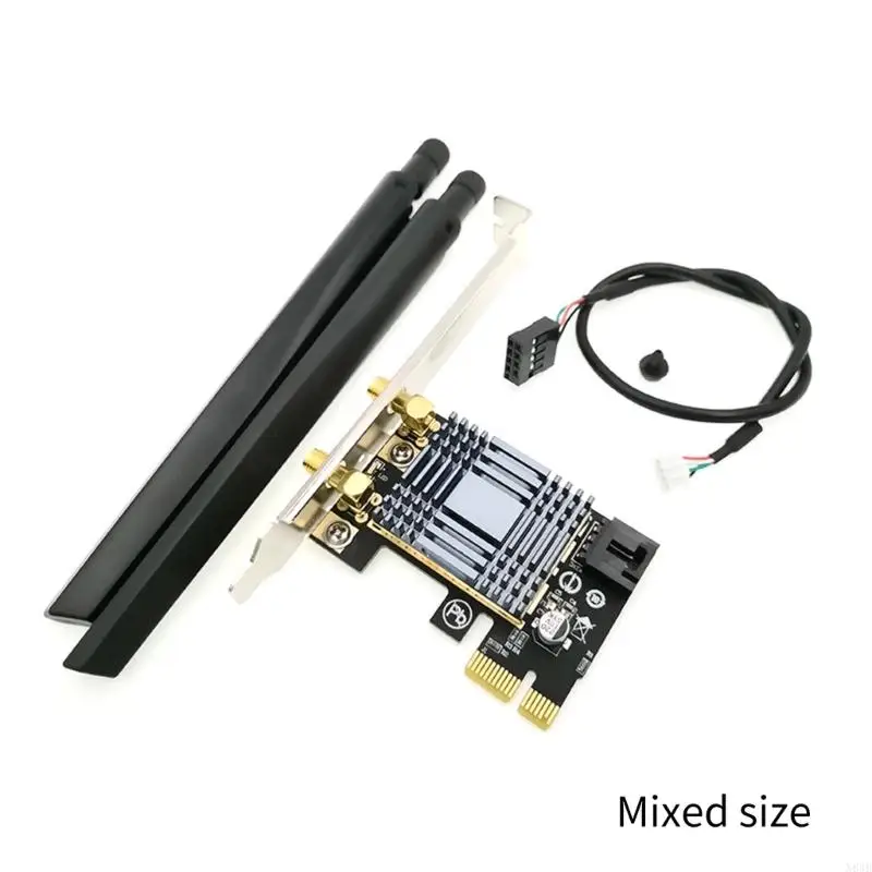 N84B N1202 AR5B22デスクトップワイヤレスカード用デュアルバンドネットワークカードPCIE BT4.0+アンテナ