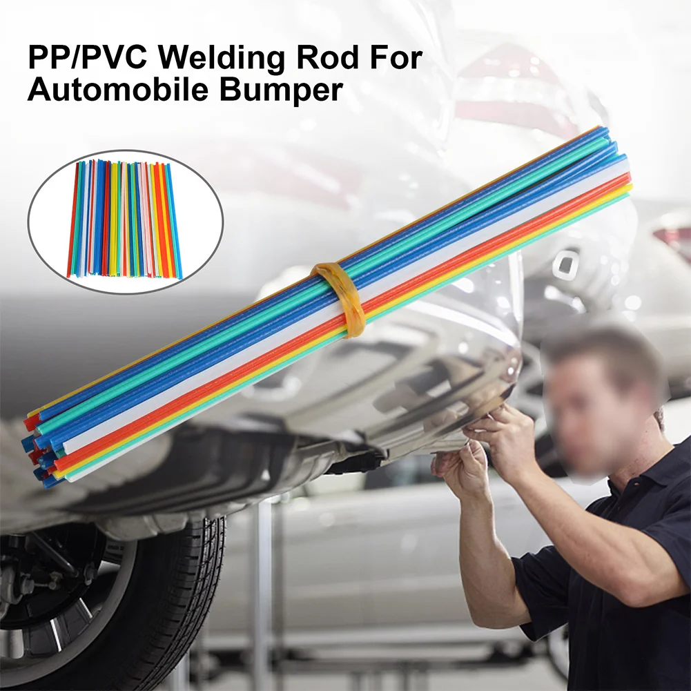 For PP Products Plastic Welding Rods 50Pcs/Set Repairs White/Yellow/Red/Blue/Green High Quality Non - Toxicity