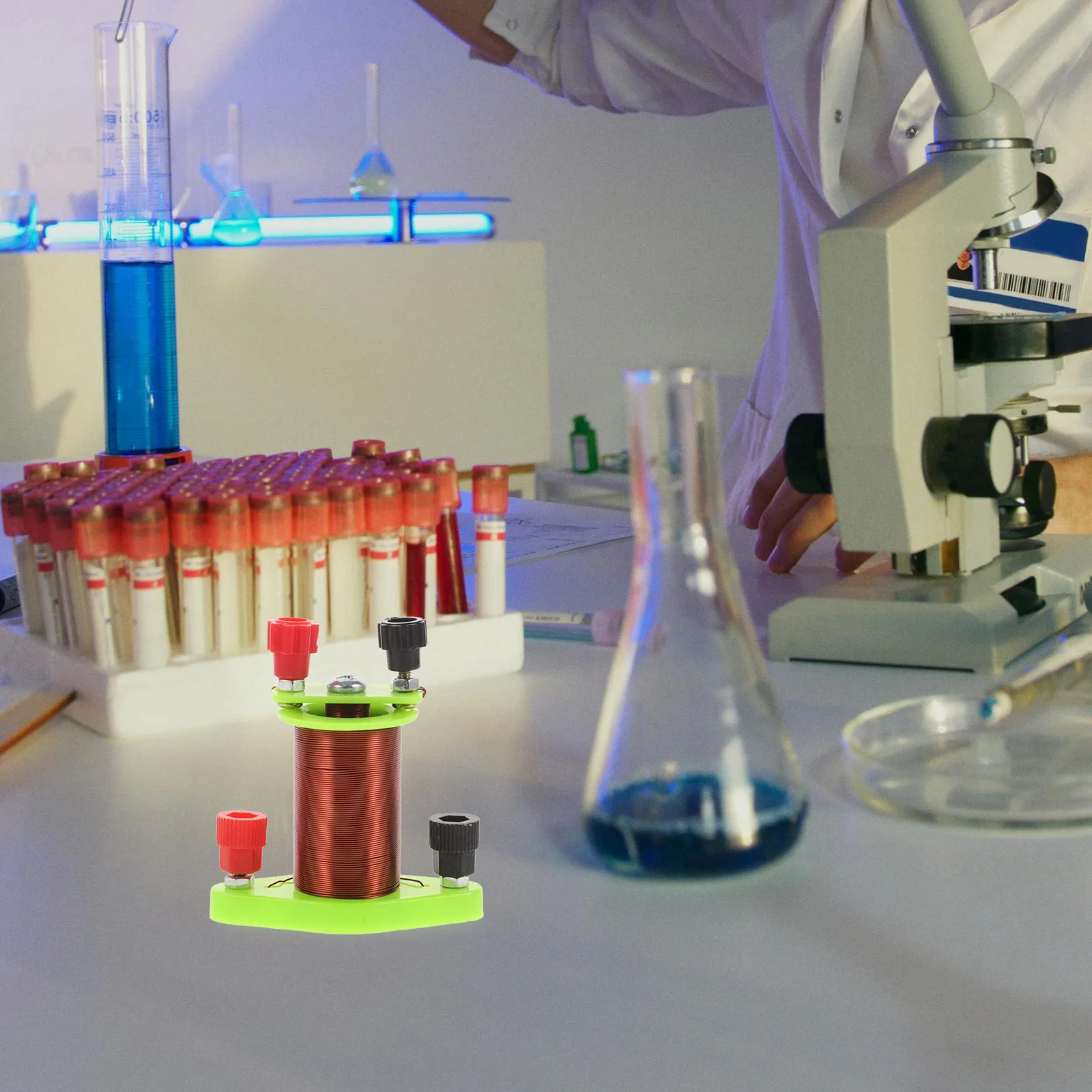 

Physics Experiment Electromagnetic Induction Coil Solenoid Coil Teaching Tool for School University Demonstration