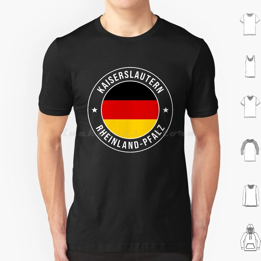 Kaiserslautern Rheinland-Pfalz Deutschland Flag T Shirt Cotton Men Women DIY Print Rheinland Pfalz State German National Flag