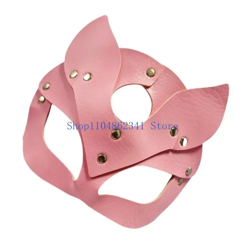 5asd エレガントなキャットウーマン コスチューム マスク プレミアム PU レザー 通気性のあるデザイン 仮面舞踏会 パーティー ロールプレイ用