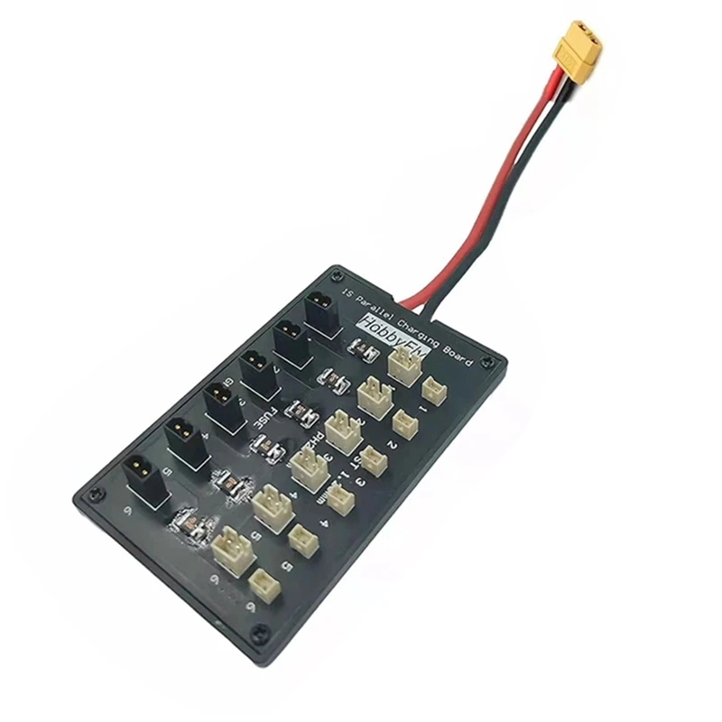 Placa de recarga paralela de batería serie 1S 6, protecciones de cortocircuito integradas, compatible con la mayoría de los cargadores de equilibrio Lipo