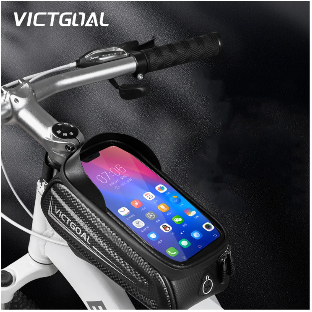 

VICTGOAL Bicycle Bag Waterproof Bike Phone Front Frame Bag with Touch Screen Riding Bike Mount Top Tube Bag Cycling Accessories
