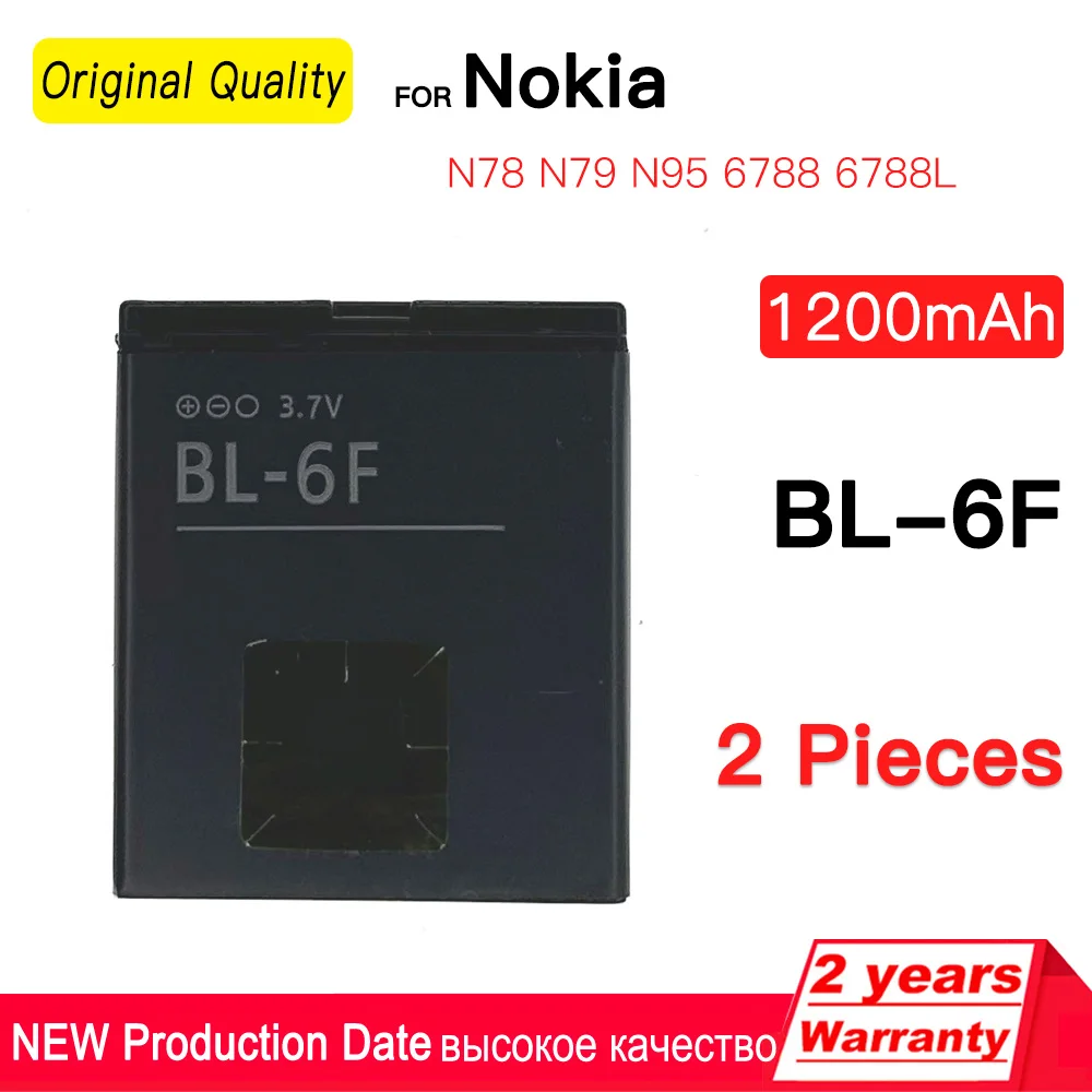 Brand NEW BL-6F BL6F BL 6F Replacement Phone Battery For Nokia 6788 N78 N79 N95 6788 6788L 1200mAh Batteries+Tracking Number