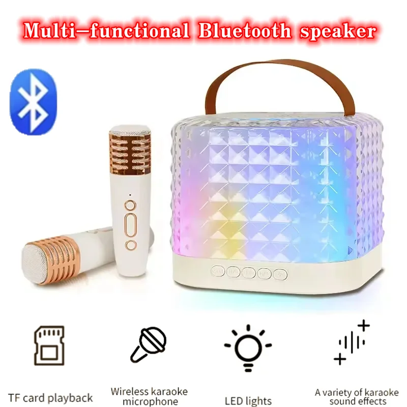 

Full-screen Stereo Wireless Bluetooth Speaker with Duel Microphone HIFI Sound Quality Multiple Playback Modes Support TFcard/AUX