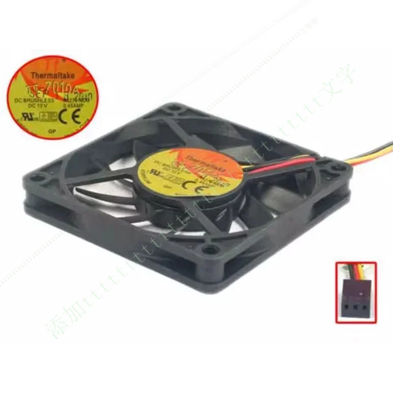 

W FOR Everflow R 127010 DU DC 12V 0.45A 70x70x10mm 3-Wire Server Cooling Fan
