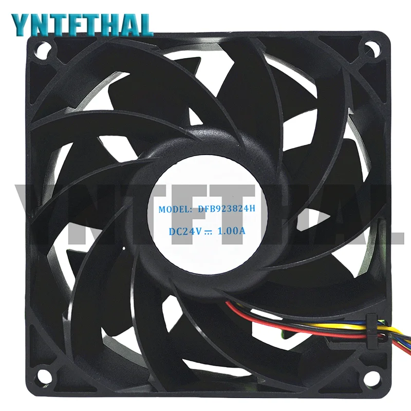 DFB923824H DC24V 1.00A  9038 92x92x38MM  4-Wire Pins Cooling Fan NEW Condition