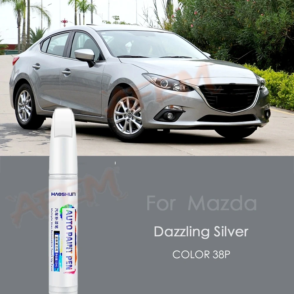 Suitable for Mazda 3 Touch-up Pen Car Car Scratch Repair Paint Pen Machine Gray Pearl Soul Red Crystal Sonic Silver Pearl White