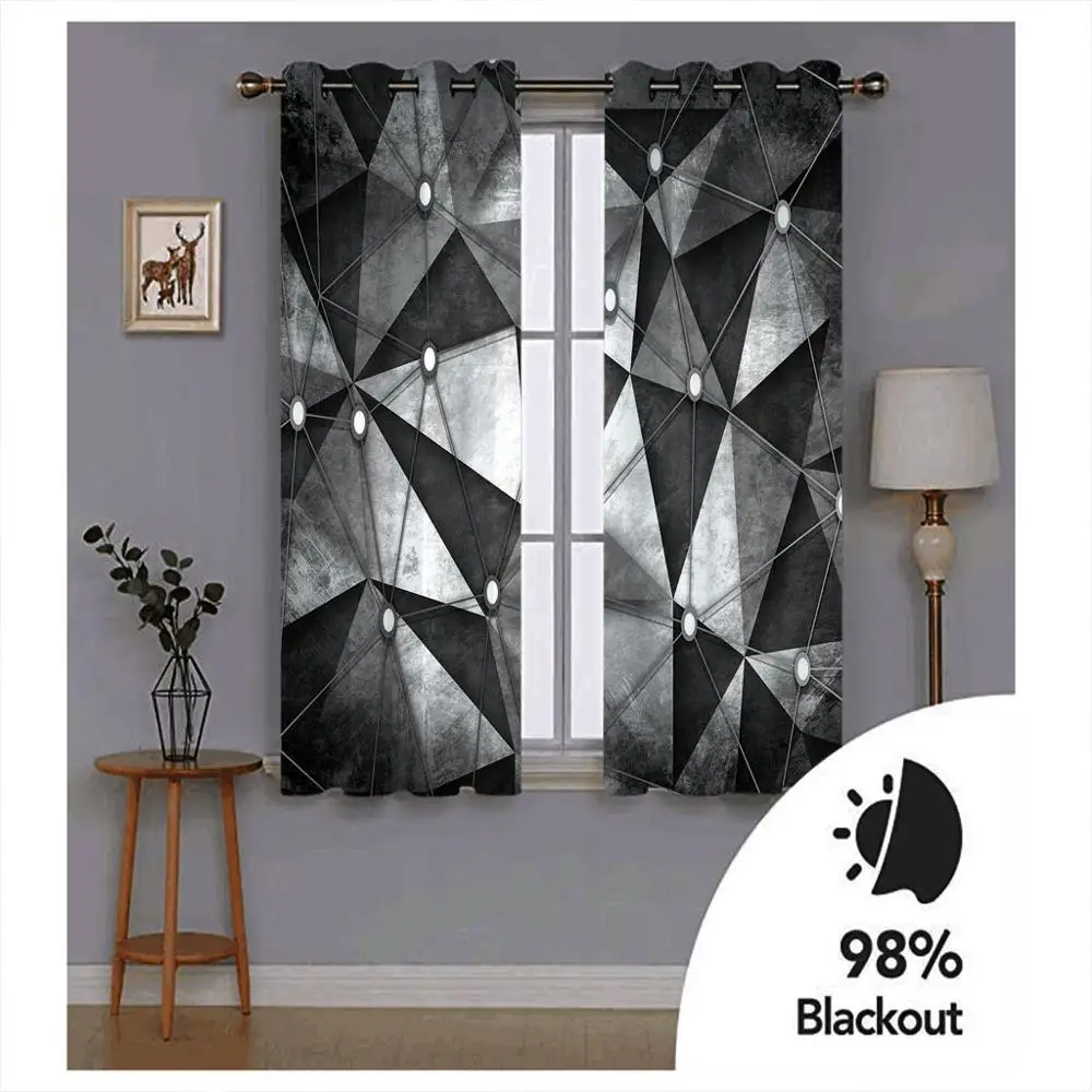 soundproof windproof curtains blackout curtains stereoscopic geometric 3d curtains personality curtains