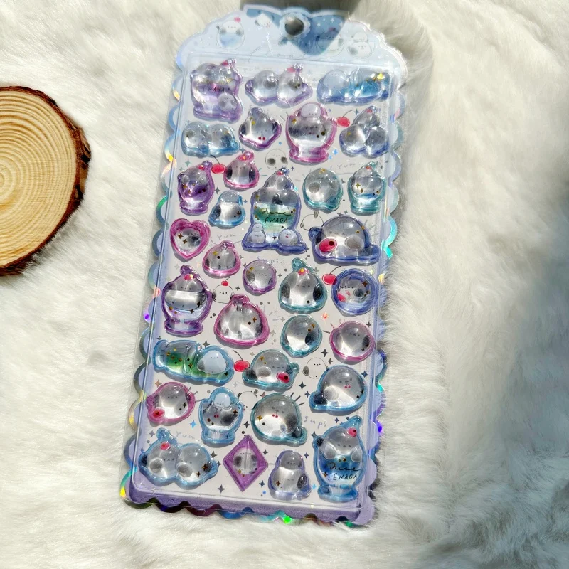 New Cartoon Cute Animal Mini 3D Relief Stickers Scrapbook Stationery Stickers School