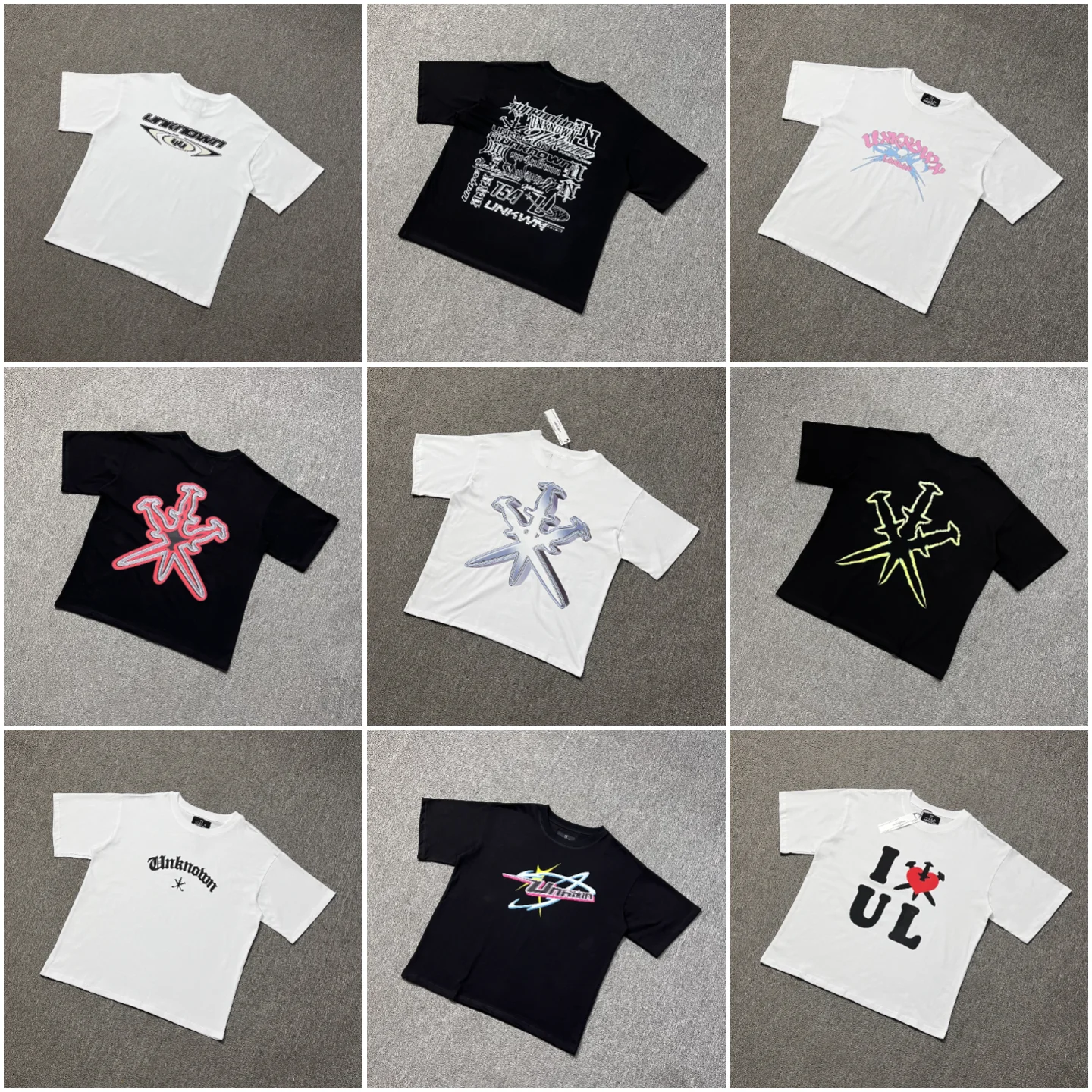 

Loose Fit round Neck Short Sleeve T-Shirt Letter Print Magic Claw Summer New Style Creative Energy American Streetwear Casual...