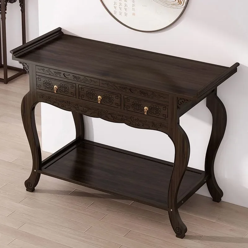 for New Chinese Style Household Incense Table for Tribute Altar Shentai Ye Buddha Cabinet Case Xuan Guantai Economical