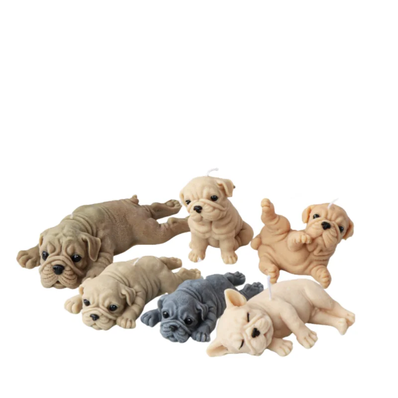 اليدوية سيليكون شار بي الكلب قالب شمع لتقوم بها بنفسك ثلاثية الأبعاد الحيوان النحت الحرفية قالب الصابون تمثال راتنج الجص صنع قالب ديكور المنزل