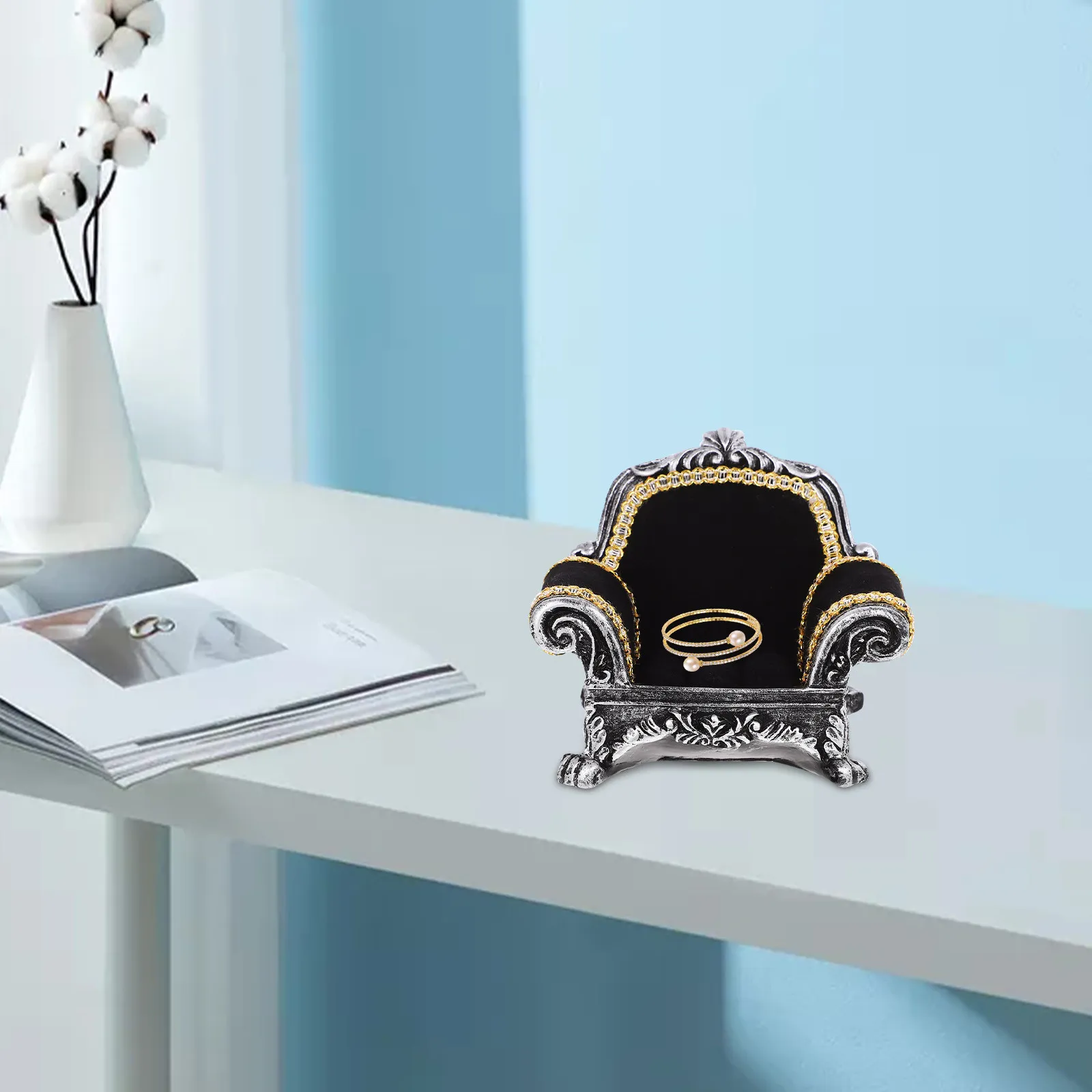 

Sofa Jewelry Box Display Stand for Rings Earrings Necklaces Bracelets Hairpins Tidy Dressing Table Decoration Gift for Women