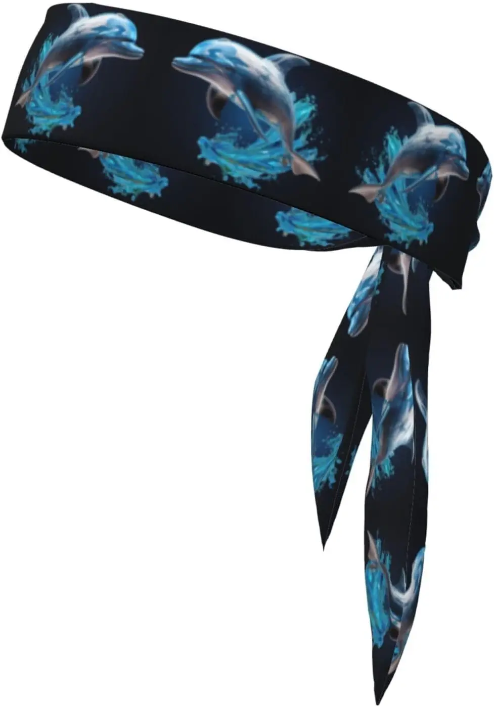 

Unique 3D Animal Dolphin Print Sports Head Tie,Adjustable Sports Headband for Sports, Fitness, Working Out, Yoga