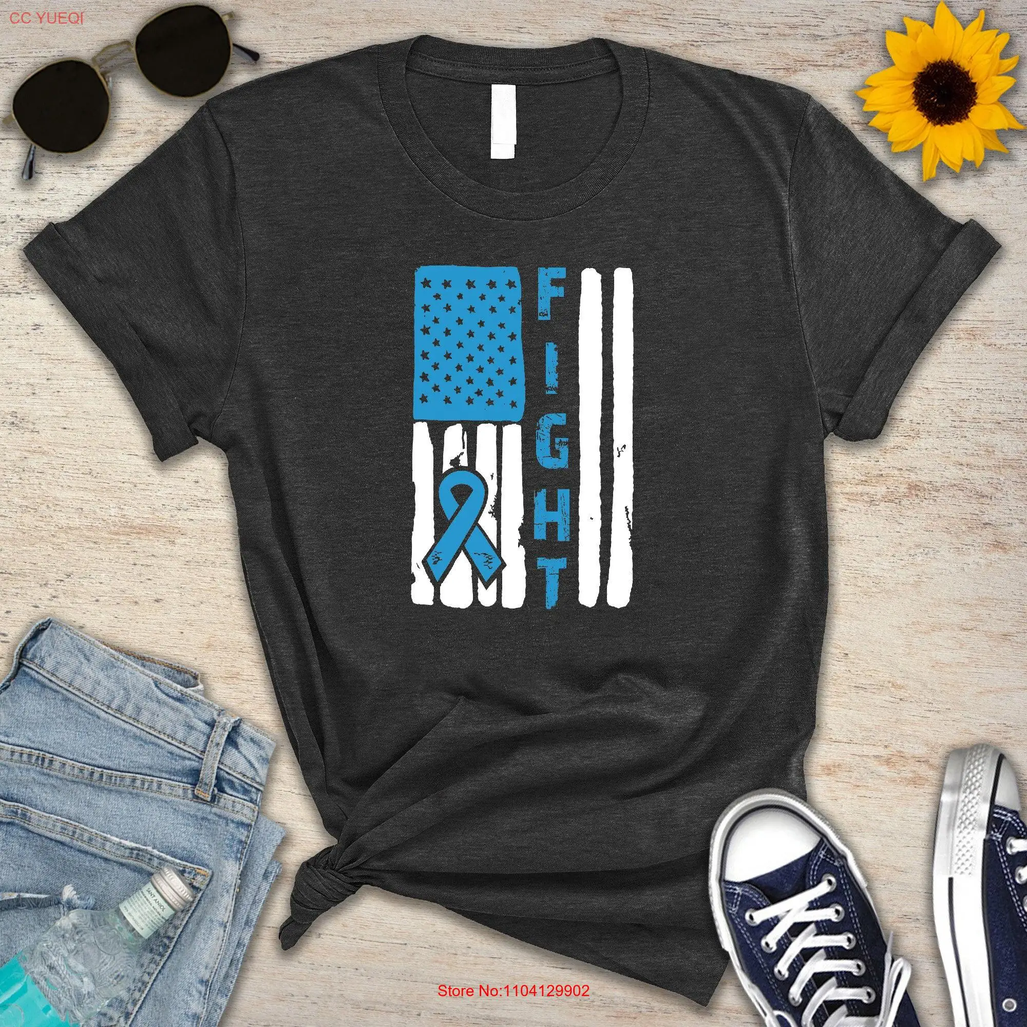 

Prostate Cancer Awareness T Shirt Flag long or short sleeves