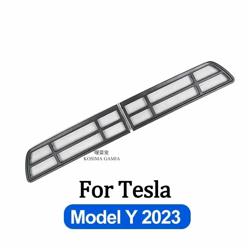 For Tesla Model 3 Y 2023 Air Inlet Protective Cover Car Insect-proof Net Front Air-conditioning Intake Grille Clean Accessories