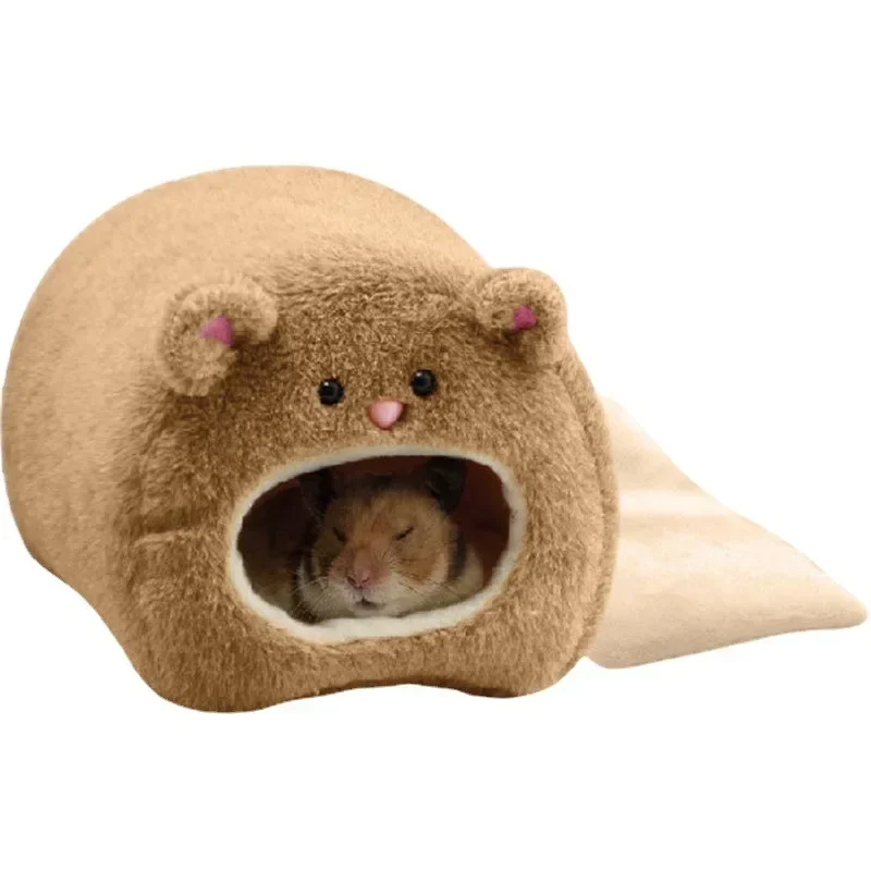 Hamster Soft Warm Bed Rat Hammock Pig Squirrel Winter Pet Toy Hamster Cage House Hanging Nest+Mat House Bed Animal Mice Rat Nest