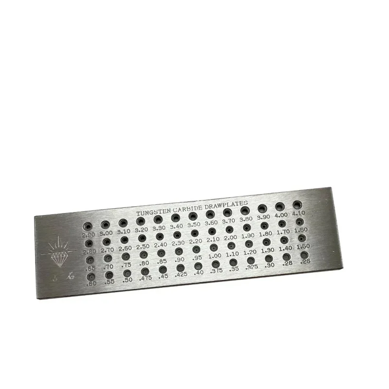 

52 Holes 0.26-4.10Mm Tungsten Carbide For Jewelry Making Round Hole Wire Drawplate